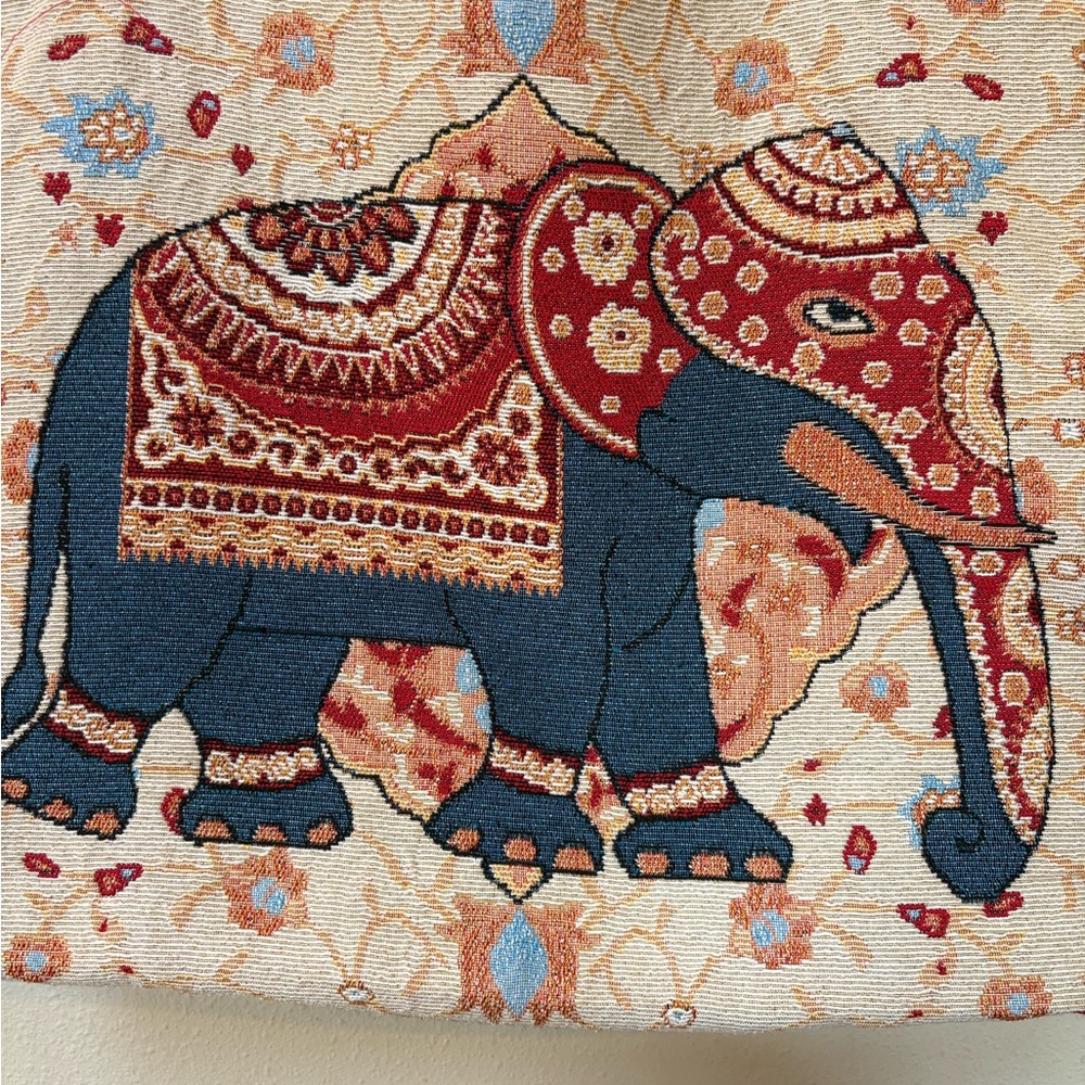 Elephant Tapestry Tote Bag Boho Y2K Indie Festival - Picture 4 of 5